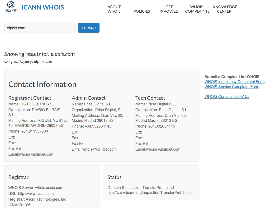 Icann whois doxing