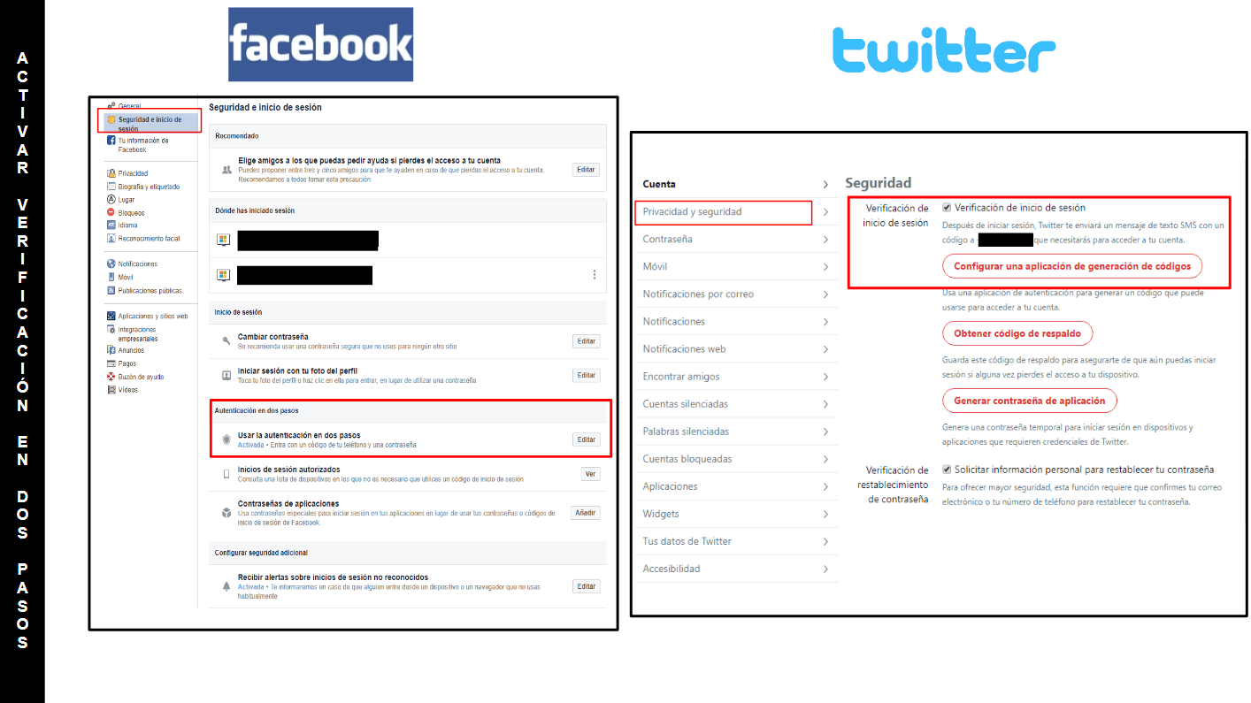 Double Factor Authentication in Facebook & Twitter